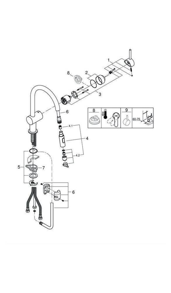 GROHE Einhand-Spültischbatterie MINTA 1/2Zoll C-Auslauf chr chrom