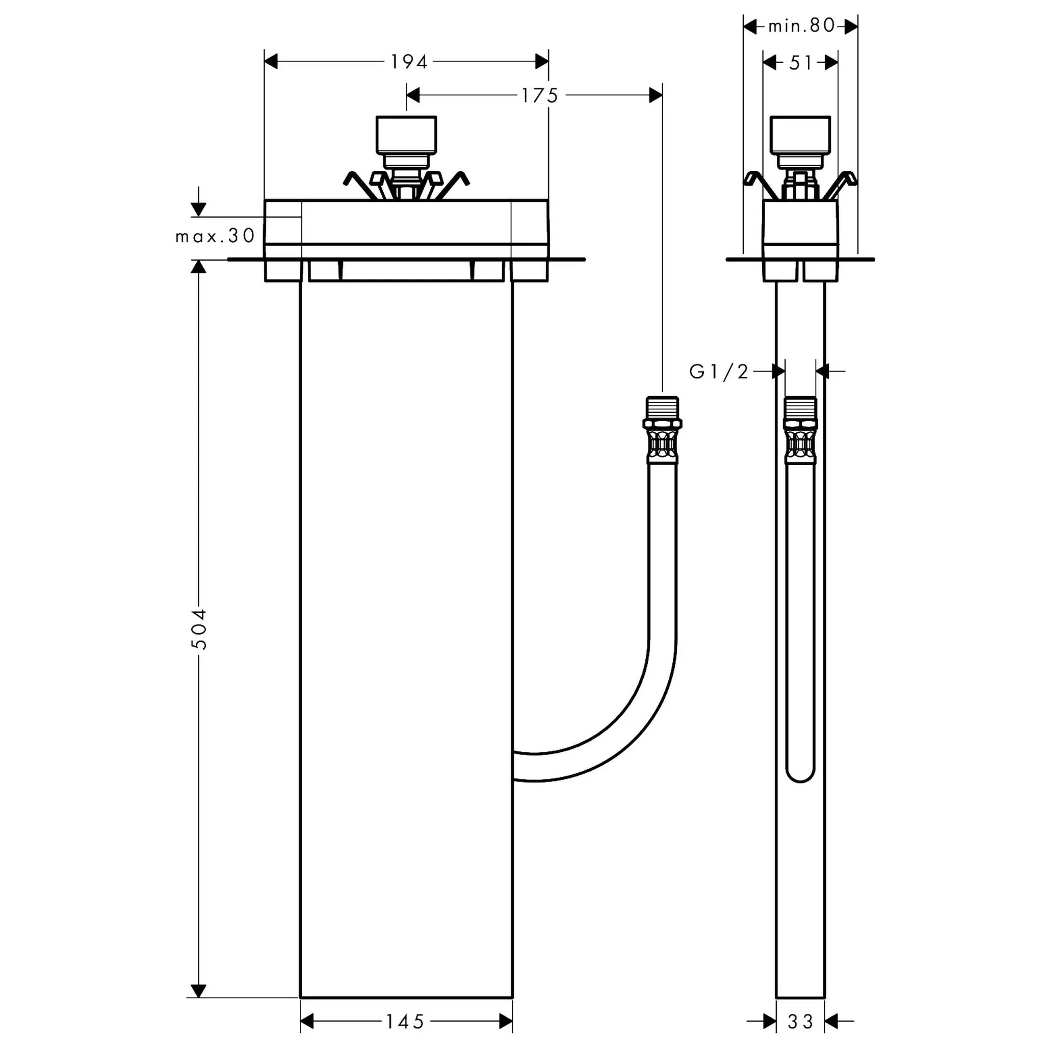 hansgrohe sBox Wanne Grundset, 1 Stk.