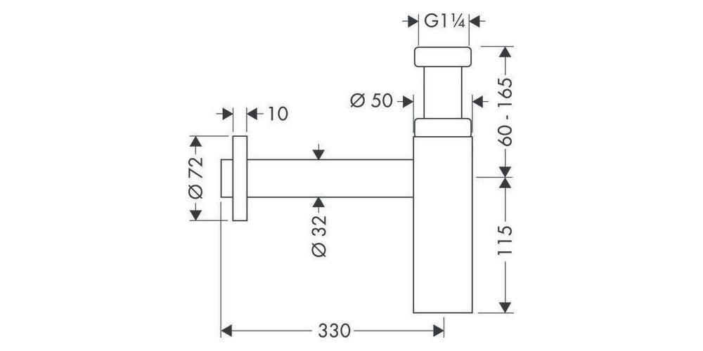 hansgrohe HG Designsiphon FLOWSTAR S mattschwarz