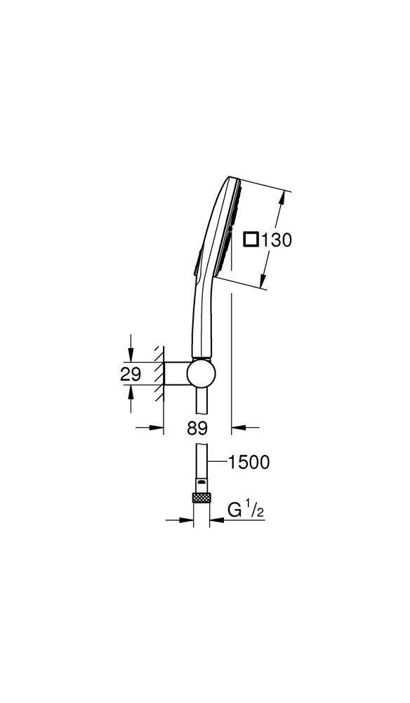 GROHE Wandhalterset Rainshower SmartActive 130 chr chrom verstellbar