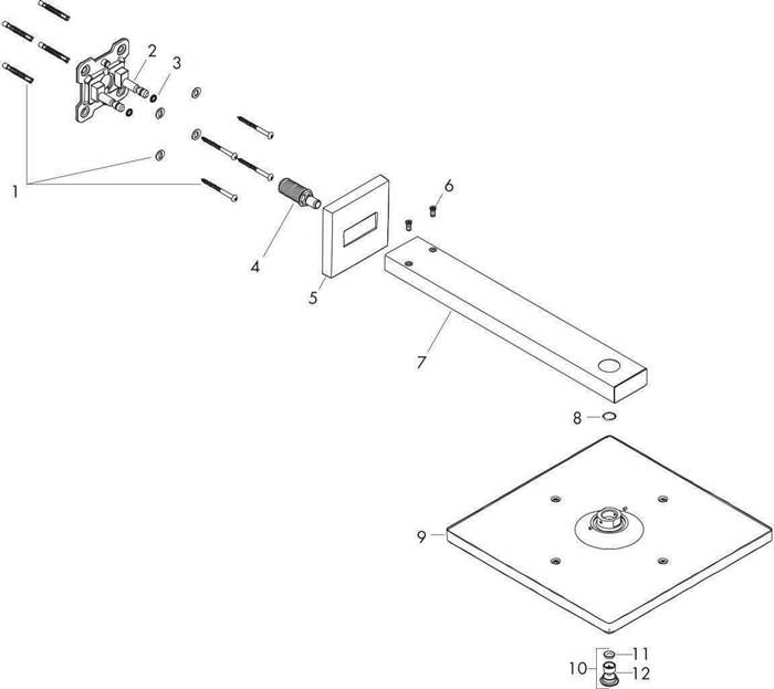 hansgrohe HG Kopfbrause E 300 RAINDANCE 300x300mm, 1 jet mattweiß 19