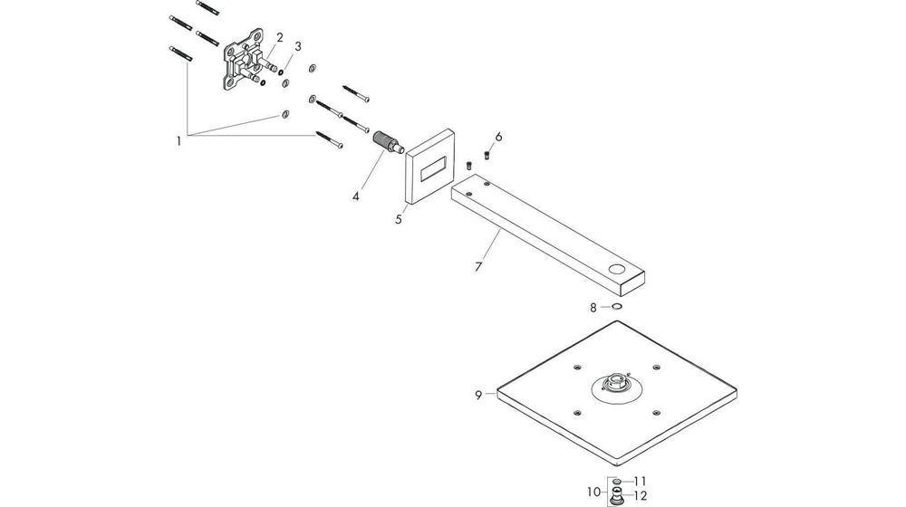 hansgrohe HG Kopfbrause E 300 RAINDANCE 300x300mm, 1 jet mattschwarz