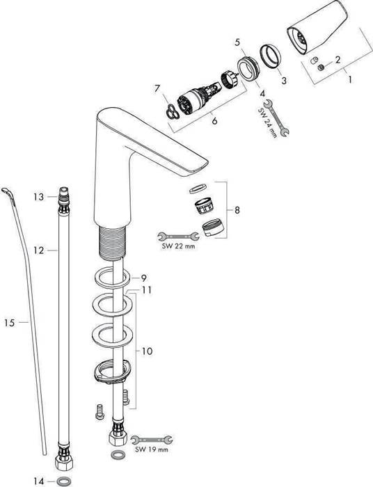 hansgrohe HG EH-WT-MI TALIS E 150 m Ablgrt G 1 1/4" brushed black