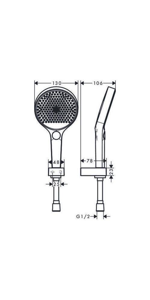 hansgrohe HG Brauseset RAINFINITY 130 3jet mit Brauseschlauch 1600mm
