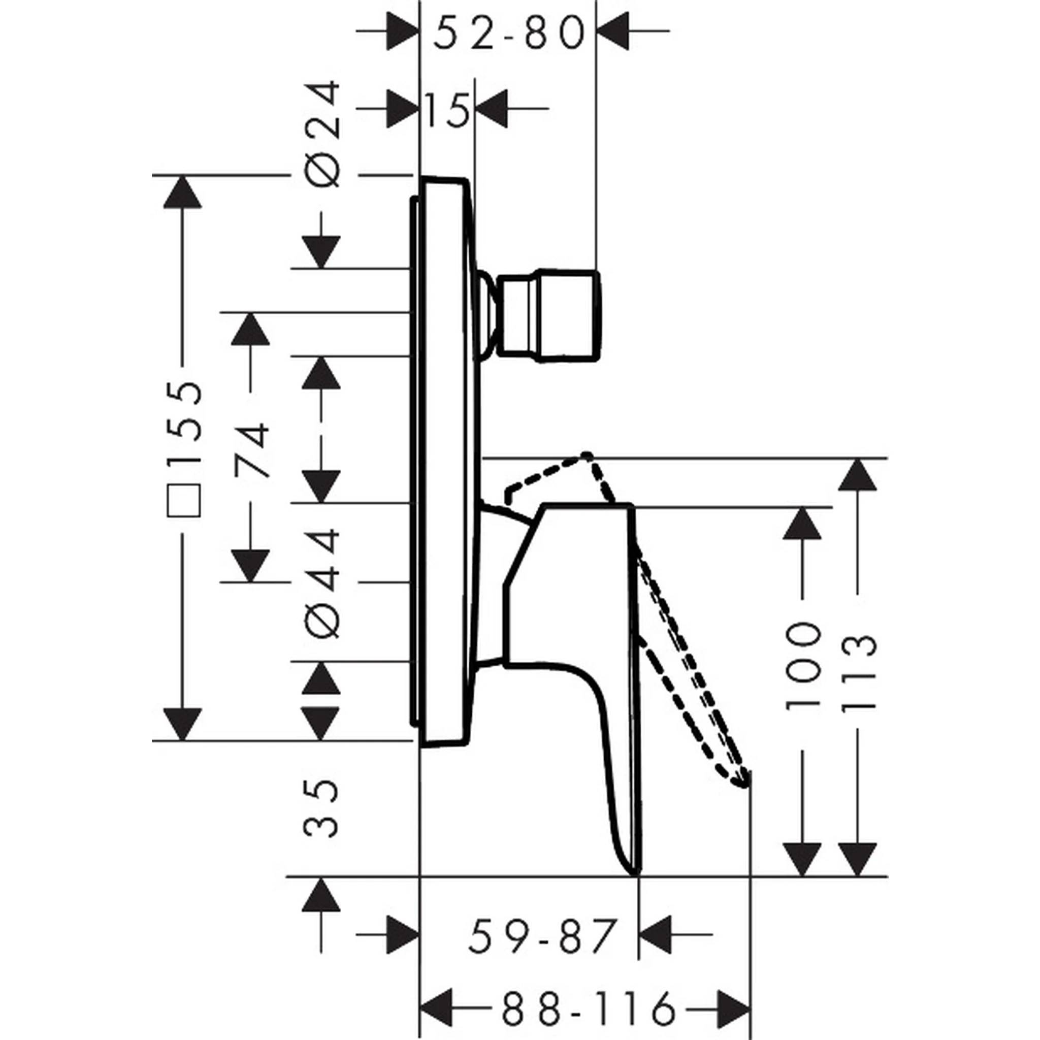 hansgrohe Talis E F-Set WUP mattschwarz, 1 Stk.