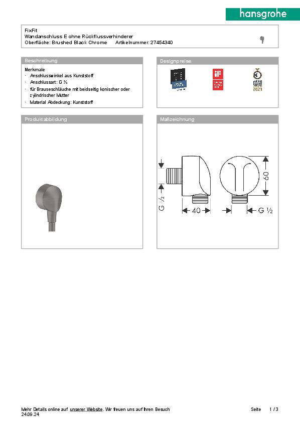 Schlauchanschluss HANSGROHE