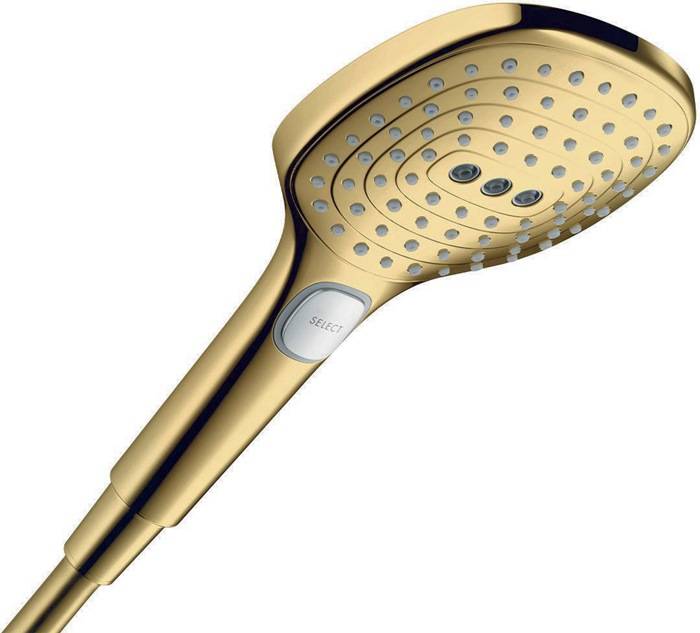 hansgrohe Handbrause RAINDANCE SELECT E 120 3jet polished gold