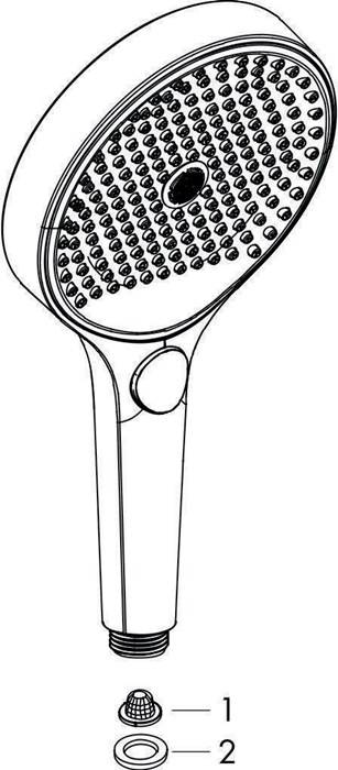 hansgrohe HG Handbrause Rainfinity 130 3jet mattweiss