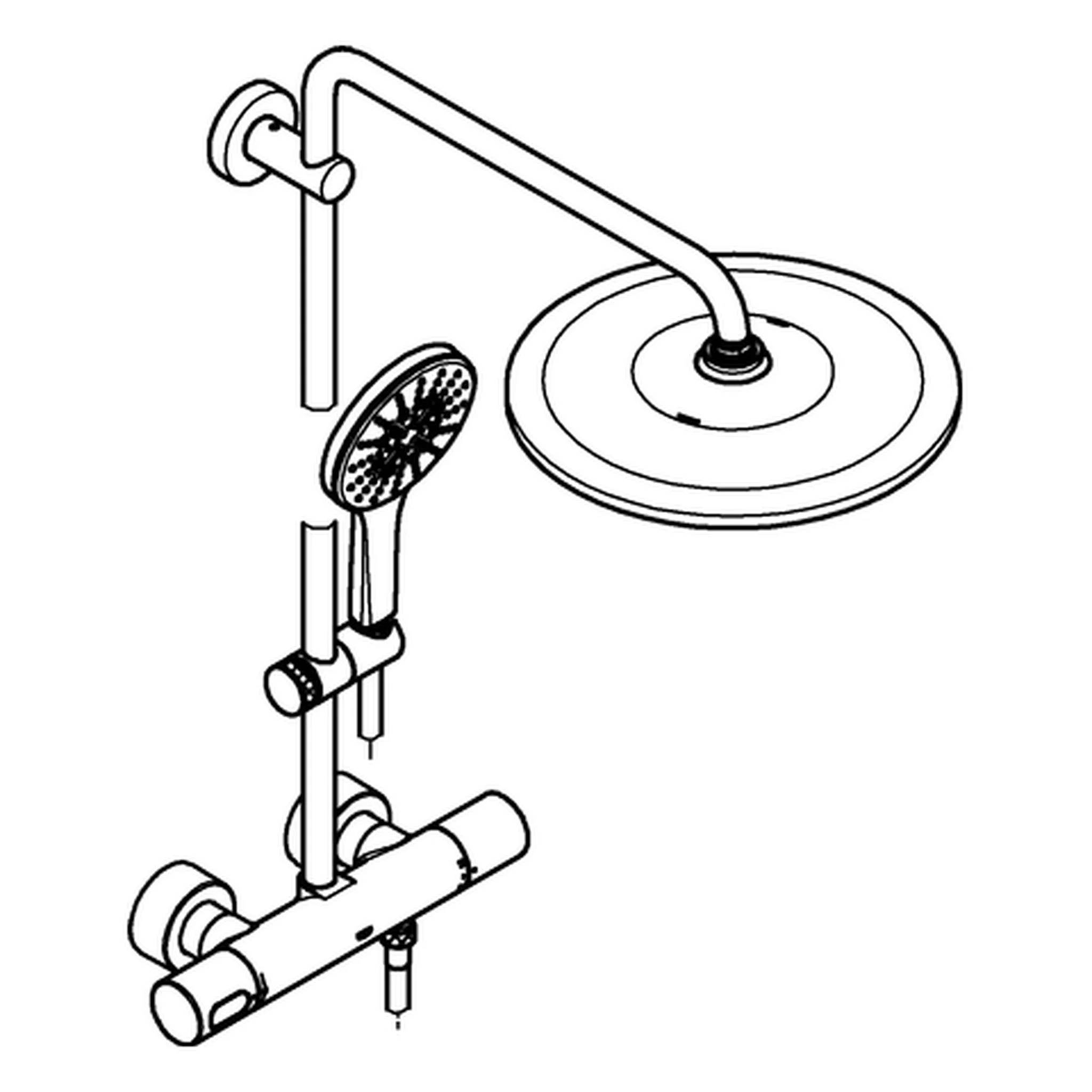 Grohe Duschsystem Rainshower SmartActive 310 26647 THM KB 26557 chrom, 1 Stk.