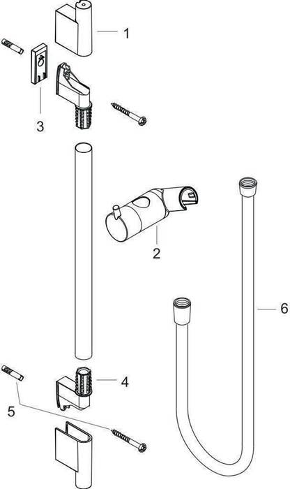 hansgrohe HG Brausestange UNICA'S PURO 650mm mattschwarz