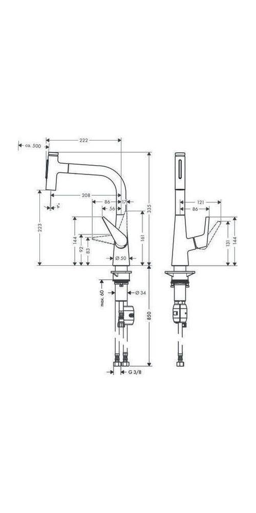hansgrohe HG Einhebel-Spültischmischer 220 TALIS S DN 15, mit