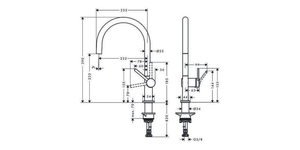 hansgrohe HG Einhebel-Spültischmischer 220 TALIS M chrom