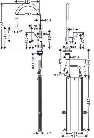 hansgrohe HG Einhebel-Spültischmischer 210 TALIS M Ausziehauslauf,