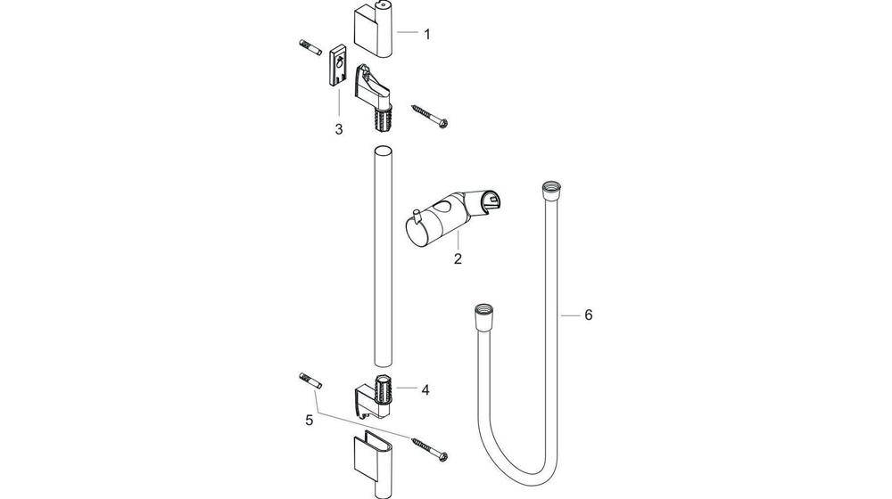 hansgrohe HG Brausestange UNICA'S PURO 900mm mattschwarz