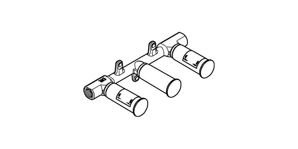 GROHE Unterputz-Einbaukörper 1/2Zoll universal DR-Messing f.3-Loch