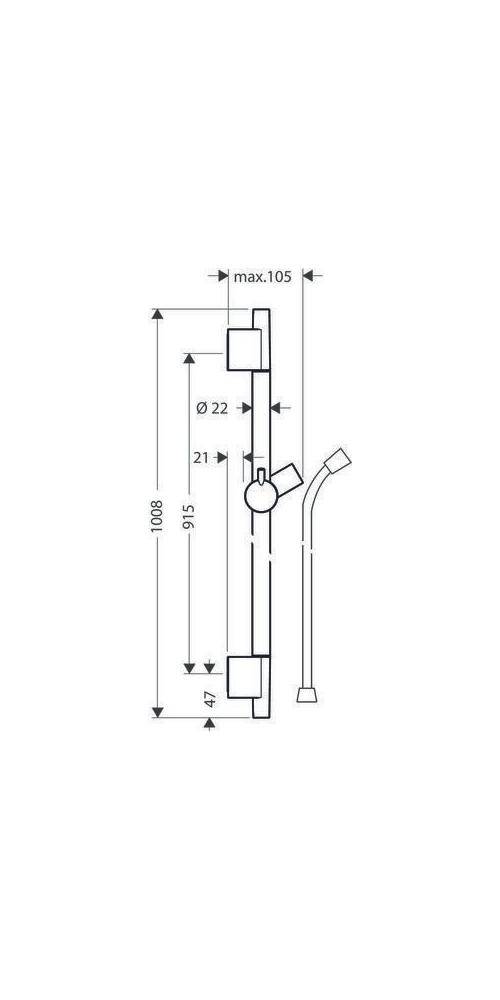 hansgrohe HG Brausestange UNICA'S PURO 900mm brushed bronze