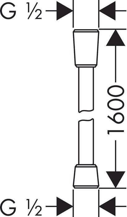 hansgrohe HG Brauseschlauch ISIFLEX 1600mm mattweiß