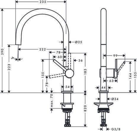 hansgrohe HG Einhebel-Spültischmischer 220 TALIS M edelstahl finish