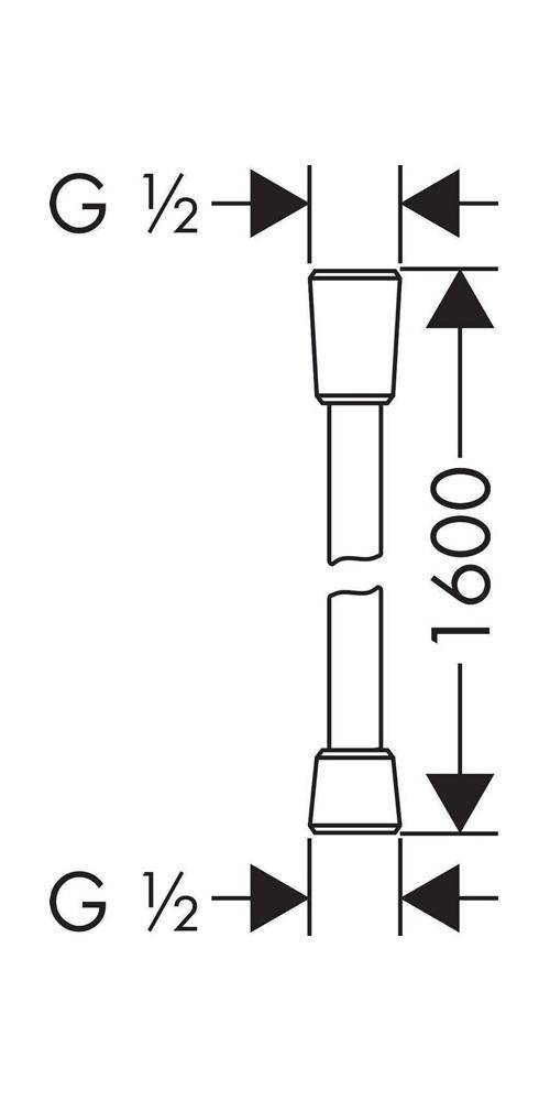 hansgrohe HG Brauseschlauch ISIFLEX 1600mm mattschwarz