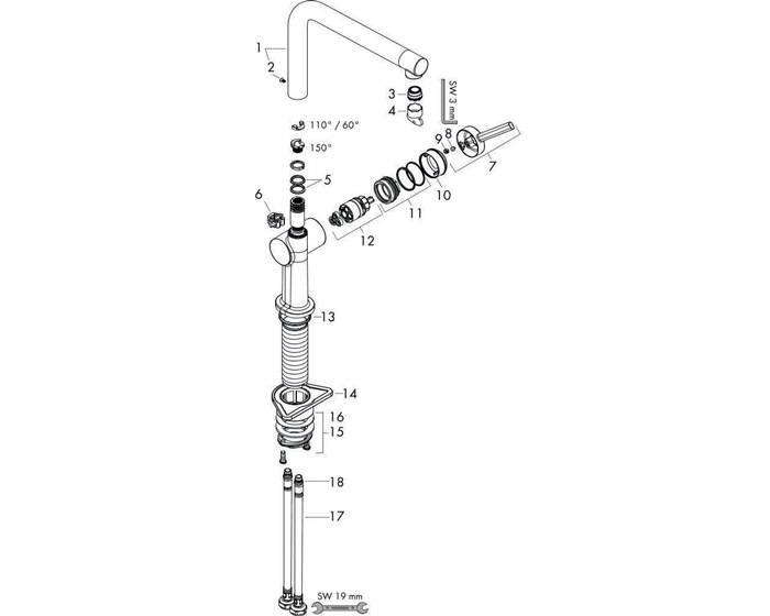 hansgrohe HG Einhebel-Spültischmischer 270 TALIS M edelstahl finish