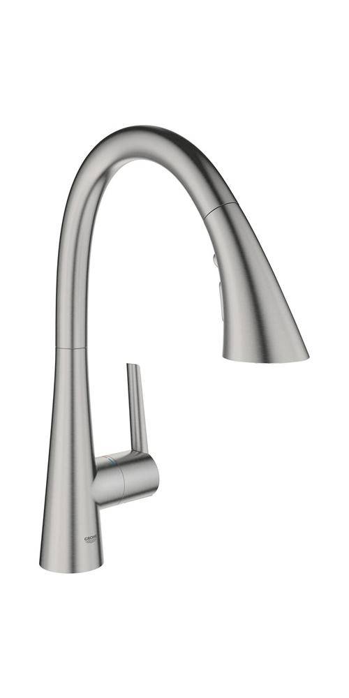 GROHE EH-SPT-Batterie Zedra 1/2Zoll C-Auslauf su-st supersteel