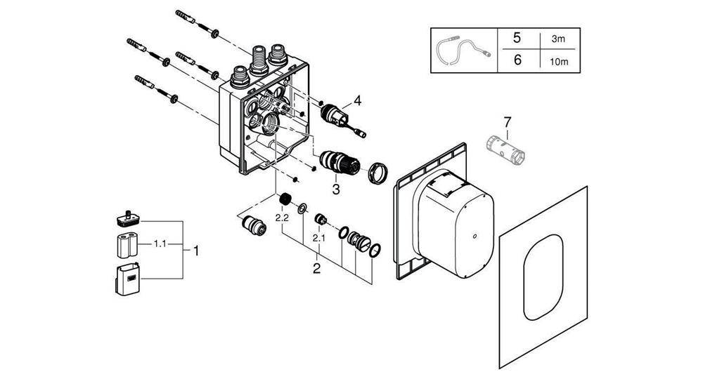 GROHE UP-Körper Eurosmart CE f Brause für IR-FMS 36463