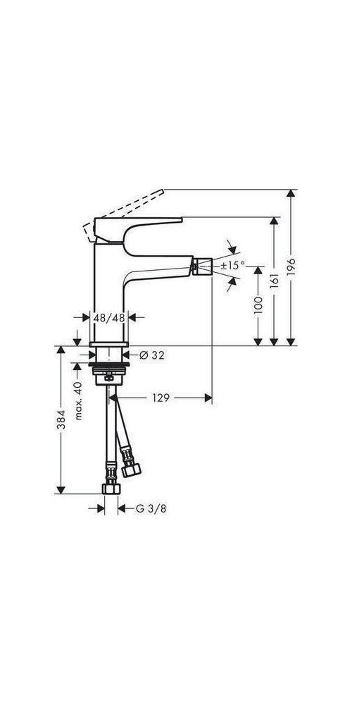 hansgrohe HG Einhebel-Bidetmischer METROPOL m PO Ablaufgarnitur