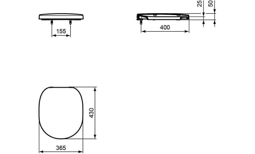 Ideal Standard IDS WC-Sitz CONNECT mit De Scharniere ES Softclosing