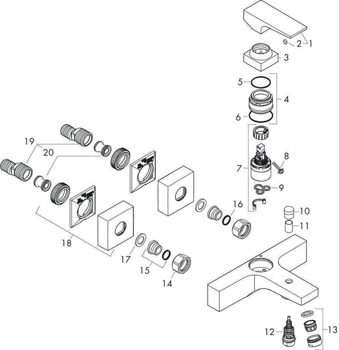 hansgrohe HG Einhebel-Wannenmischer METROPOL Aufputz polished gold