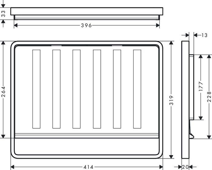 hansgrohe HG Mobile Abtropffläche F17 Edelstahl