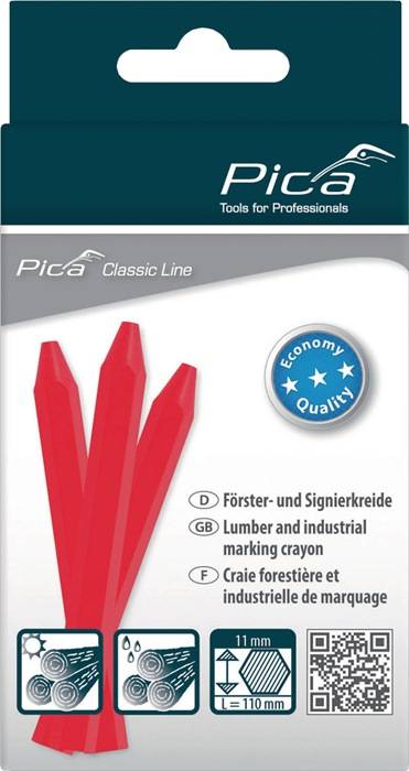 Signierkreide Classic ECO 591 rot unpapiert 12 St./Schachtel PICA