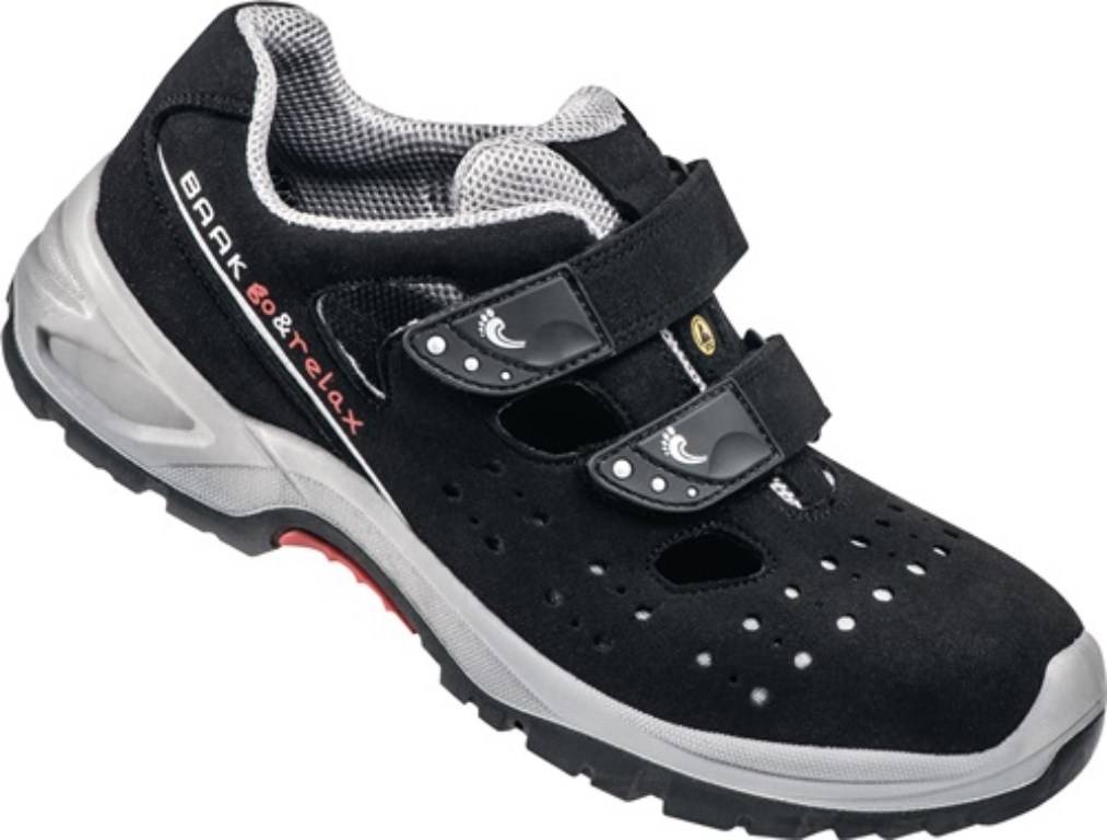 Baak Sicherheitssandale Hardy 7227 S1P ESD SRC DGUV W11 Gr.47 schwarz