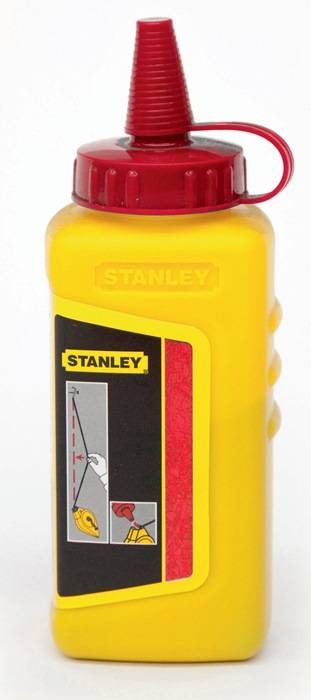 Schlagschnurkreide 225g rot wasserfest,schwer löslich Ku.-Flasche STANLEY
