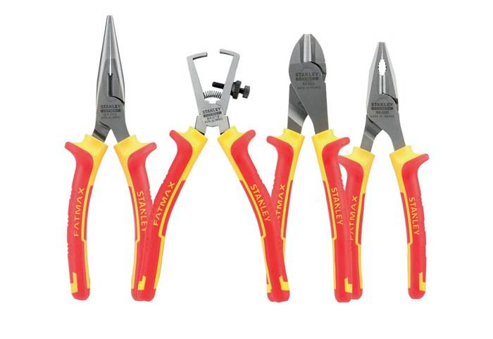 Zangenset Fatmax® VDE 4-84-489 4tlg.m.Kombi-/Halbrund-/Abisolierz./Seitenschn.