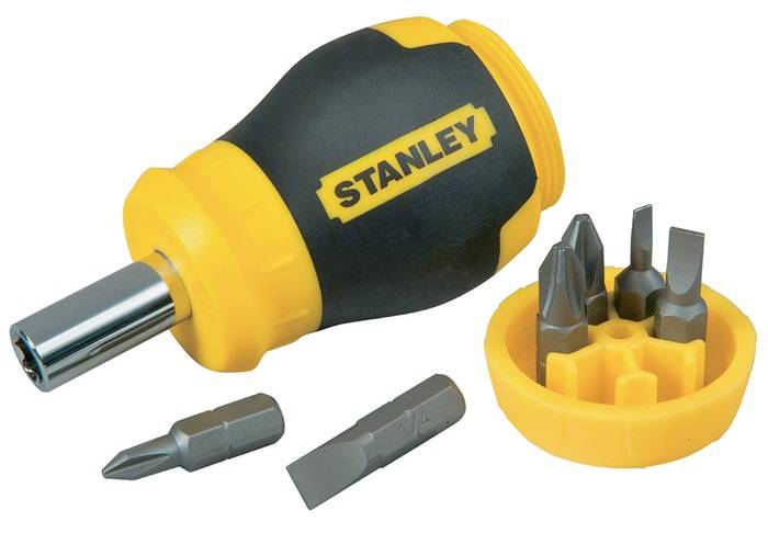 Bit-Schraubendreher 0-66-357 m.6 Bits PZ1/PZ2/PH1/PH2/ Schlitz 4,5/6mm STANLEY