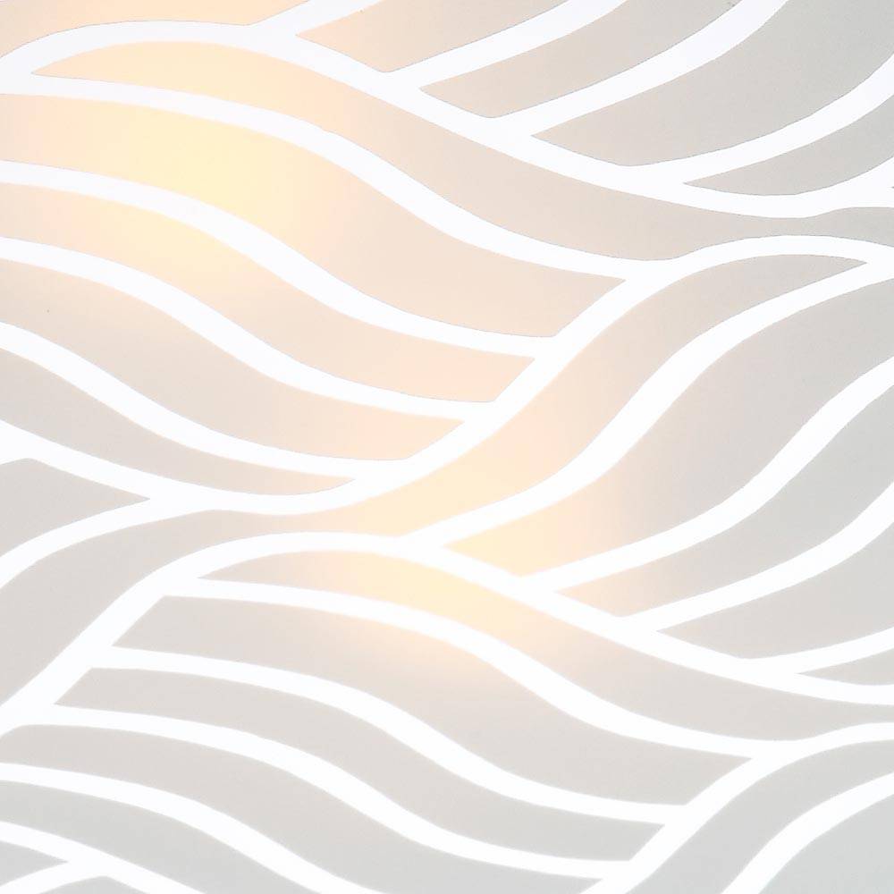 Deckenleuchte Wohnzimmerleuchte Flurlampe Glas gemustert Küchenlampe quadratisch, Chrom, 2x E27, LxBxH 35,5x35,5x8,5 cm