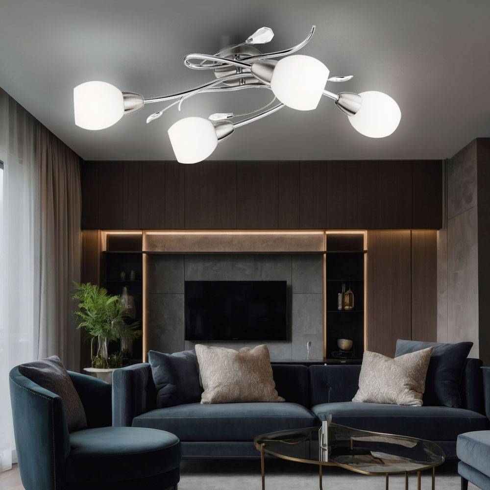 Decken Leuchte Glas Kugel Spot Lampe florale Küchen Beleuchtung