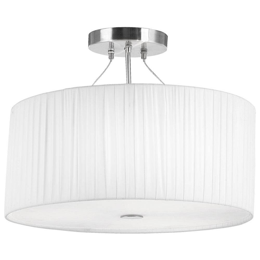 Deckenlampe Metall rund weiß Plissee Deckenleuchte Küche Wohnzimmerlampe Decke Modern, Metall rund, E27 Fassung, DxH 45x36 cm