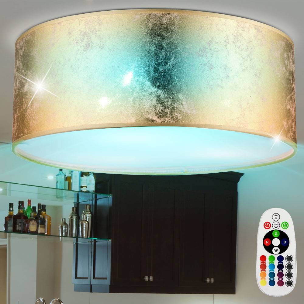 Hochwertige Decken Leuchte Dimmer Farbwechsel Fernbedienung im Set inkl. RGB LED Leuchtmittel