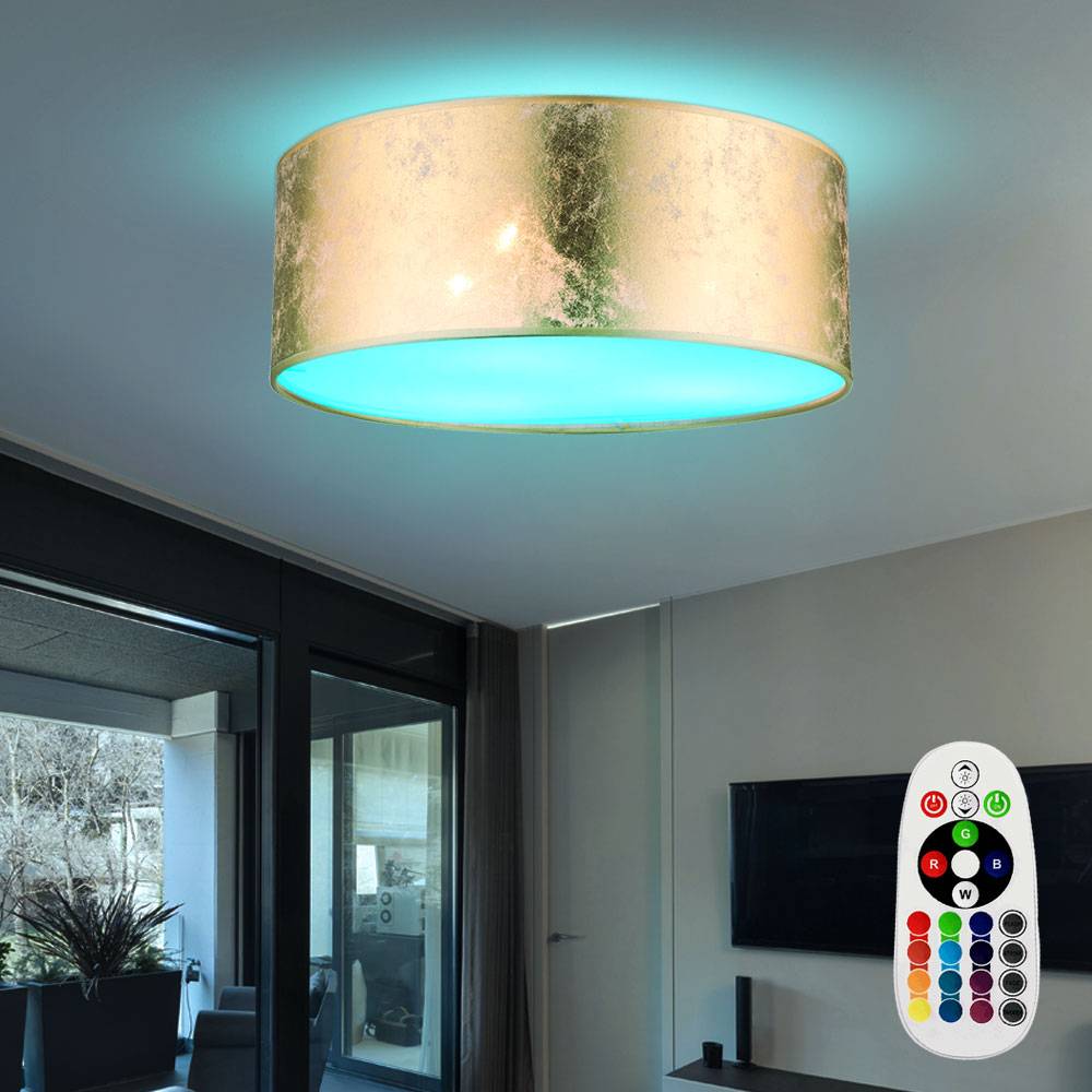 Hochwertige Decken Leuchte Dimmer Farbwechsel Fernbedienung im Set inkl. RGB LED Leuchtmittel