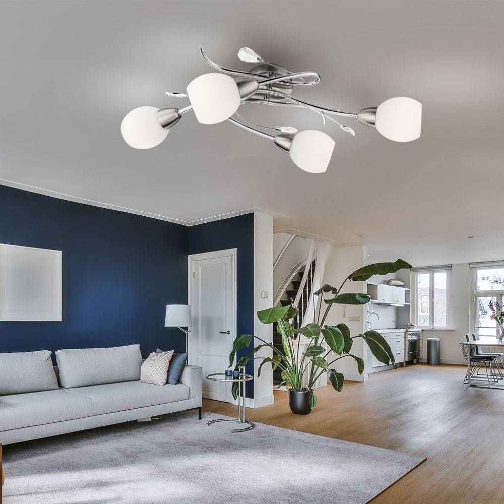 Decken Leuchte Glas Kugel Spot Lampe florale Küchen Beleuchtung