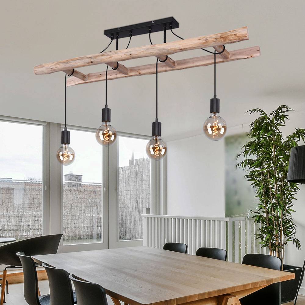 LED Hängeleuchte Decken- Pendellampe RGB-Farbwechsler Fernbedienung Beleuchtung Vintage Retro Wohn- Schlaf- Ess- Zimmer