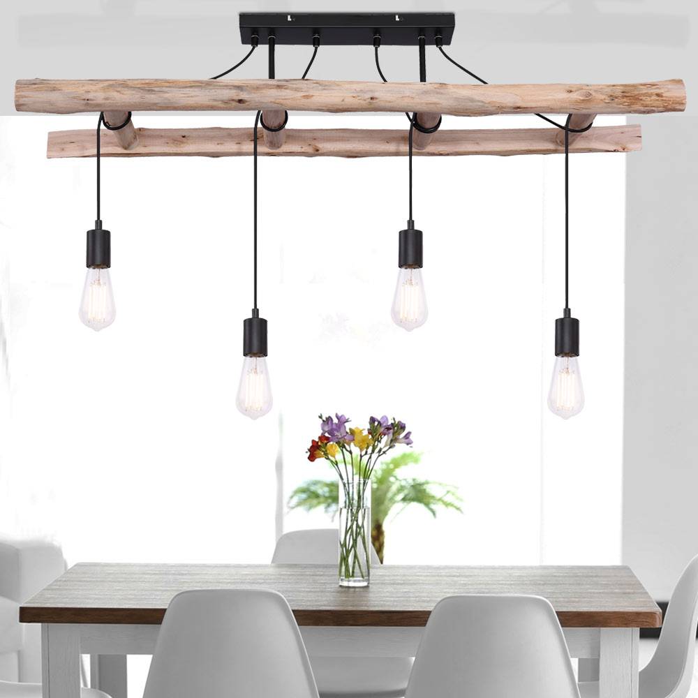 LED Hängeleuchte Decken- Pendellampe RGB-Farbwechsler Fernbedienung Beleuchtung Vintage Retro Wohn- Schlaf- Ess- Zimmer