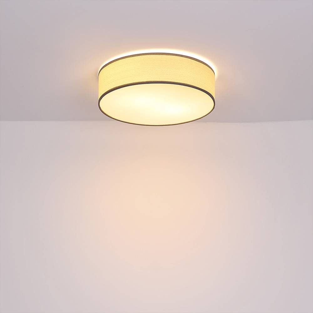 Decken Lampe dimmbar Holz Optik Strahler Leuchte grau Fernbedienung im Set inkl RGB LED Leuchtmittel