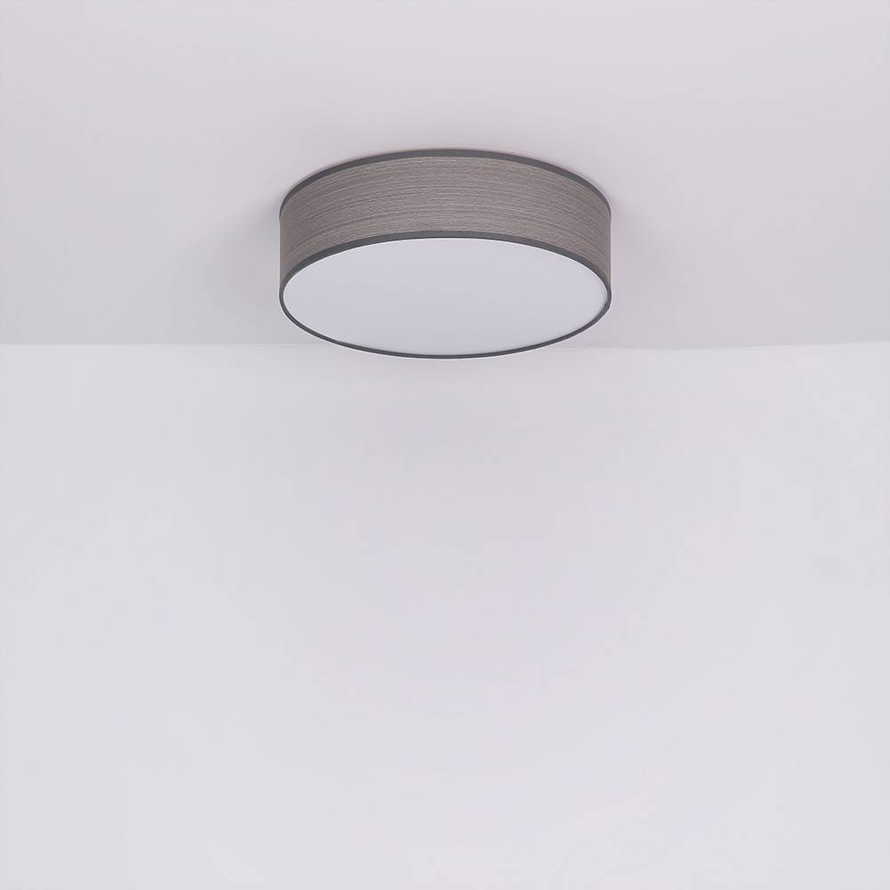 Smart Home Decken Lampe dimmbar Holz Optik Leuchte grau Alexa google im Set inkl RGB LED Leuchtmittel