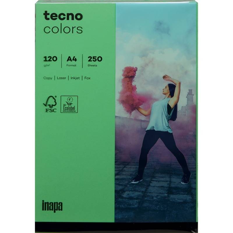 Multifunktionspapier tecno colors A4 120 g/qm VE=250 Blatt intensivgrün