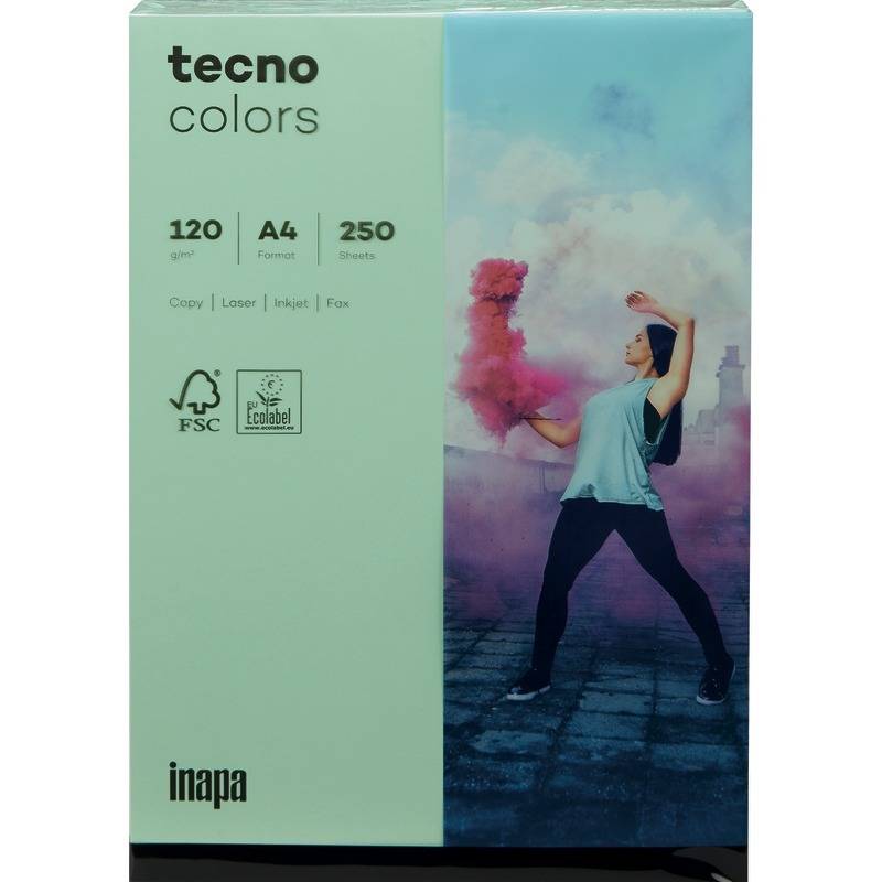 Multifunktionspapier tecno colors A4 120g/qm VE=250 Blatt mittelgrün