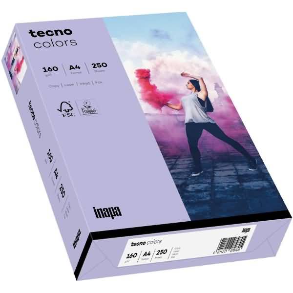 Multifunktionspapier tecno colors A4 160 g/qm VE=250 Blatt violett