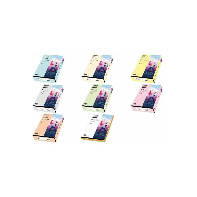 tecno Multifunktionspapier colors, A4, 80 g/qm,Pastellfarben