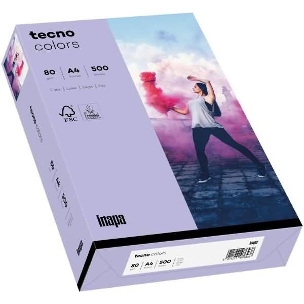 Multifunktionspapier tecno colors A4 80g/qm VE=500 Blatt violett